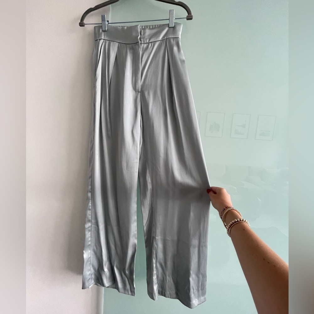 Abercrombie and Fitch Satin Wide Leg Trouser Pant